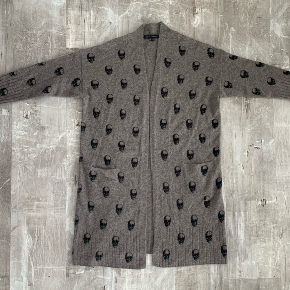 Skull Cashmere long cardigan. - Picture 2 of 7